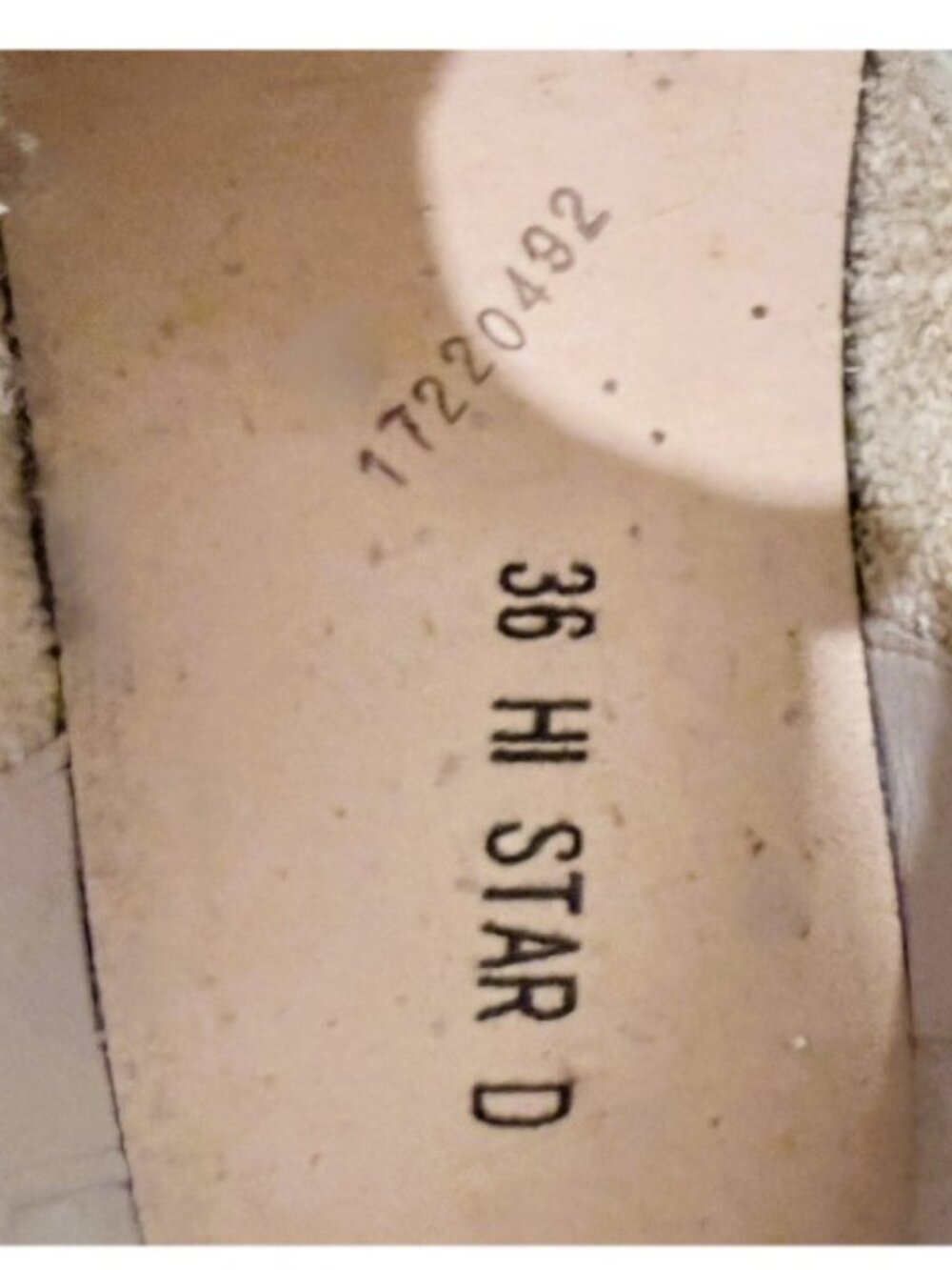 Golden Goose Hi Star Glitter Leather Canvas Sneakers Size 36 - Picture 10 of 12